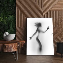Tablou nud femeie silueta difuza alb negru 1210 living - Afis Poster nud femeie siluetÄƒ difuzÄƒ alb negru pentru living casa birou bucatarie livrare in 24 ore la cel mai bun pret.