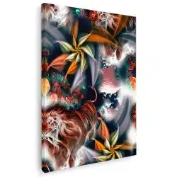 Tablou ornament design tigru forme abstracte maro 1421 - Afis Poster ornament design forme abstracte maro pentru living casa birou bucatarie livrare in 24 ore la cel mai bun pret.