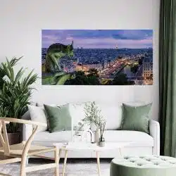 Tablou ornament gargui Notre Dame Paris Franta albastru 1763 tablou living modern - Afis Poster Tablou ornament gargui Notre Dame Paris Franta albastru pentru living casa birou bucatarie livrare in 24 ore la cel mai bun pret.