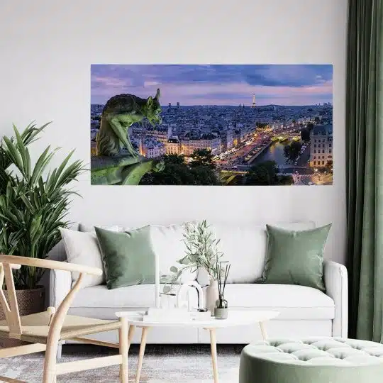 Tablou ornament gargui Notre Dame Paris Franta albastru 1763 tablou living modern - Afis Poster Tablou ornament gargui Notre Dame Paris Franta albastru pentru living casa birou bucatarie livrare in 24 ore la cel mai bun pret.