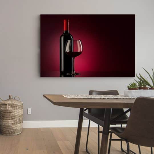 Tablou pahar sticla cu vin rosu 4057 bucatarie4