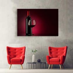 Tablou pahar sticla cu vin rosu 4057 hol