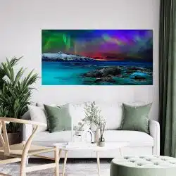 Tablou peisaj aurora boreala mov verde albastru 1842 tablou living modern - Afis Poster Tablou peisaj aurora boreala mov verde albastru pentru living casa birou bucatarie livrare in 24 ore la cel mai bun pret.