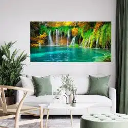 Tablou peisaj cascade Lacurile Plitvice Croatia albastru 1798 tablou living modern - Afis Poster Tablou peisaj cascade Lacurile Plitvice Croatia albastru pentru living casa birou bucatarie livrare in 24 ore la cel mai bun pret.