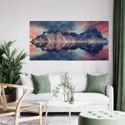 Tablou peisaj muntele Vestrahorn apus Islanda rosu 1802 tablou living modern - Afis Poster Tablou peisaj muntele Vestrahorn apus Islanda rosu pentru living casa birou bucatarie livrare in 24 ore la cel mai bun pret.