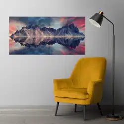 Tablou peisaj muntele Vestrahorn apus Islanda rosu 1802 tablou receptie - Afis Poster Tablou peisaj muntele Vestrahorn apus Islanda rosu pentru living casa birou bucatarie livrare in 24 ore la cel mai bun pret.