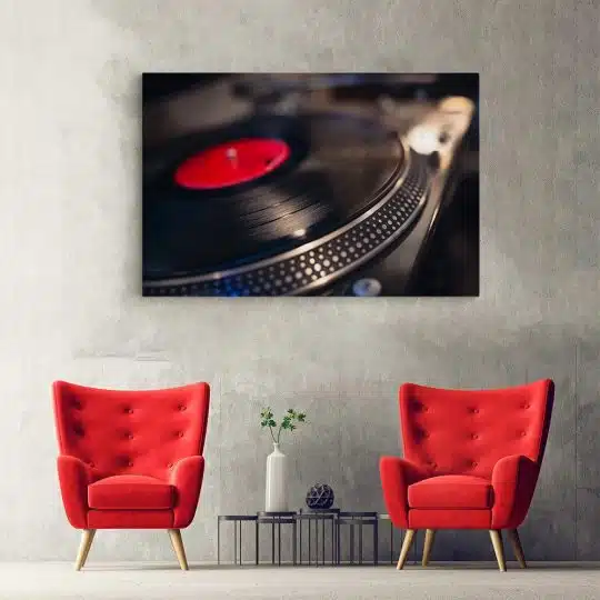 Tablou pick up cu disc vinil detaliu negru rosu 1612 hol - Afis Poster Tablou pick-up cu disc vinil pentru living casa birou bucatarie livrare in 24 ore la cel mai bun pret.