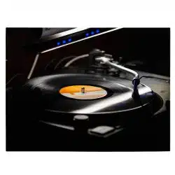 Tablou pick up cu disc vinil negru galben 1613 front - Afis Poster tablou pick-up cu disc vinil pentru living casa birou bucatarie livrare in 24 ore la cel mai bun pret.