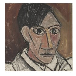 Tablou pictura Autoportret de Pablo Picasso 2038 frontal - Afis Poster Tablou pictura Autoportret de Pablo Picasso pentru living casa birou bucatarie livrare in 24 ore la cel mai bun pret.