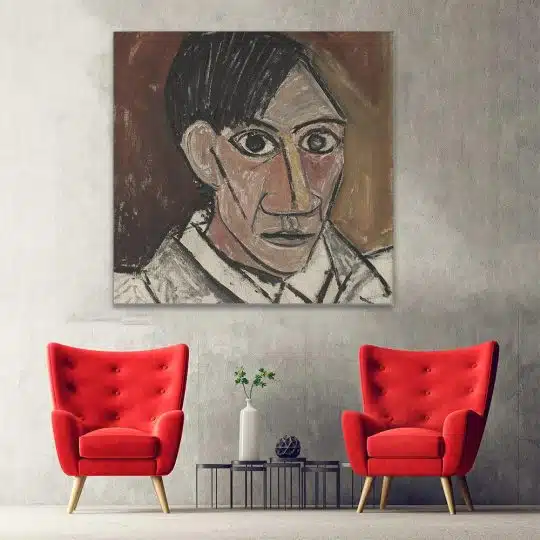 Tablou pictura Autoportret de Pablo Picasso 2038 hol - Afis Poster Tablou pictura Autoportret de Pablo Picasso pentru living casa birou bucatarie livrare in 24 ore la cel mai bun pret.