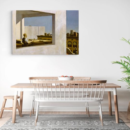 Tablou pictura Birou intr un oras mic de Edward Hopper alb 1575 bucatarie3 - Afis Poster Tpictura Birou intr-un oras mic de Edward Hopper pentru living casa birou bucatarie livrare in 24 ore la cel mai bun pret.