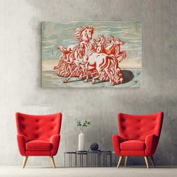 Tablou pictura Cai de Giorgio de Chirico 2151 hol - Afis Poster Tablou pictura Cai de Giorgio de Chirico pentru living casa birou bucatarie livrare in 24 ore la cel mai bun pret.