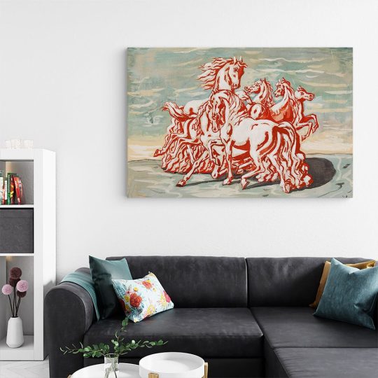 Tablou pictura Cai de Giorgio de Chirico 2151 living - Afis Poster Tablou pictura Cai de Giorgio de Chirico pentru living casa birou bucatarie livrare in 24 ore la cel mai bun pret.