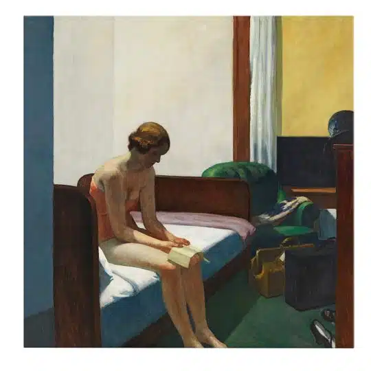 Tablou pictura Camera de Hotel de Edward Hopper galben 1557 frontal - Afis Poster Tablou pictura Camera de Hotel de Edward Hopper pentru living casa birou bucatarie livrare in 24 ore la cel mai bun pret.