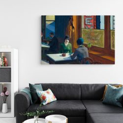 Tablou pictura Chop Suey de Edward Hopper rosu 1555 living - Afis Poster Tablou pictura Chop Suey de Edward Hopper pentru living casa birou bucatarie livrare in 24 ore la cel mai bun pret.