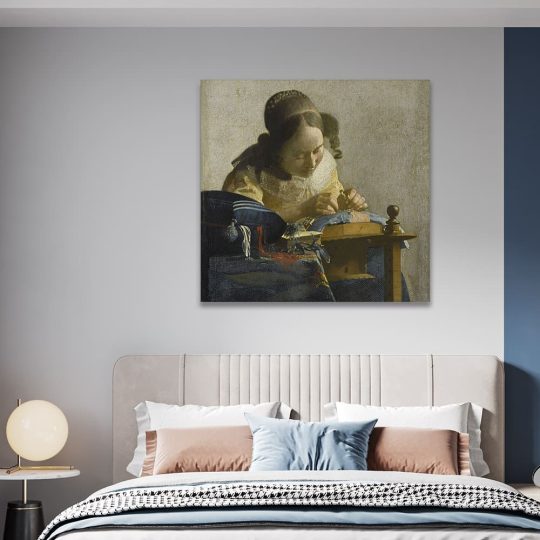 Tablou pictura Dantelareasa de Johannes Vermeer 2041 camera 1 - Afis Poster Tablou pictura Dantelareasa de Johannes Vermeer pentru living casa birou bucatarie livrare in 24 ore la cel mai bun pret.