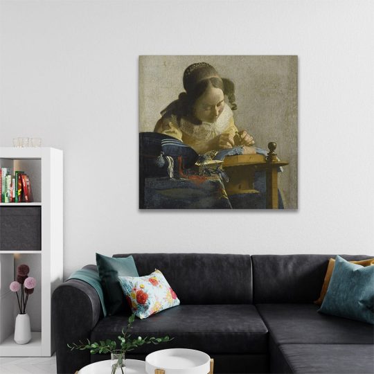 Tablou pictura Dantelareasa de Johannes Vermeer 2041 camera 2 - Afis Poster Tablou pictura Dantelareasa de Johannes Vermeer pentru living casa birou bucatarie livrare in 24 ore la cel mai bun pret.