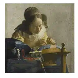 Tablou pictura Dantelareasa de Johannes Vermeer 2041 frontal - Afis Poster Tablou pictura Dantelareasa de Johannes Vermeer pentru living casa birou bucatarie livrare in 24 ore la cel mai bun pret.