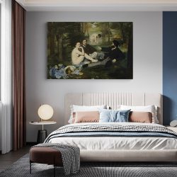Tablou pictura Dejunul pe iarba de Edouard Manet 2034 dormitor - Afis Poster Tablou pictura abstracta multicolor pentru living casa birou bucatarie livrare in 24 ore la cel mai bun pret.