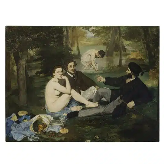 Tablou pictura Dejunul pe iarba de Edouard Manet 2034 front - Afis Poster Tablou pictura abstracta multicolor pentru living casa birou bucatarie livrare in 24 ore la cel mai bun pret.