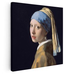 Tablou pictura Fata cu cercel de perla de Vermeer 2040 - Afis Poster Tablou pictura Fata cu cercel de perla de Vermeer pentru living casa birou bucatarie livrare in 24 ore la cel mai bun pret.
