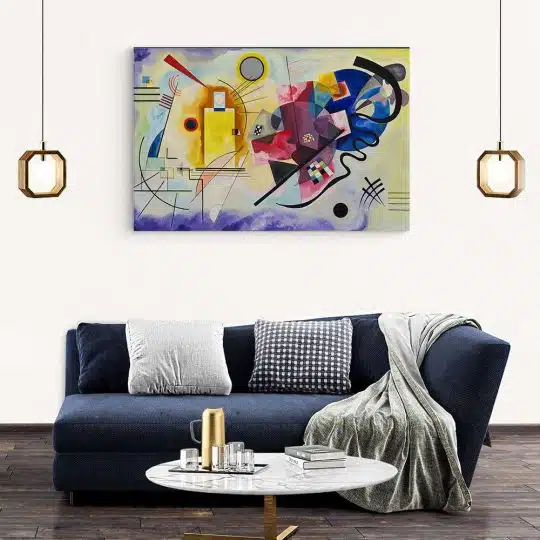 Tablou pictura Galben Rosu Albastru de Kandinsky 2076 living modern 2 - Afis Poster Tablou pictura Galben Rosu Albastru de Kandinsky pentru living casa birou bucatarie livrare in 24 ore la cel mai bun pret.