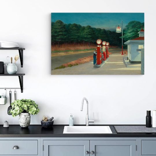 Tablou pictura Gaz de Edward Hopper rosu 1574 copy bucatarie - Afis Poster Tablou pictura Gaz de Edward Hopper pentru living casa birou bucatarie livrare in 24 ore la cel mai bun pret.