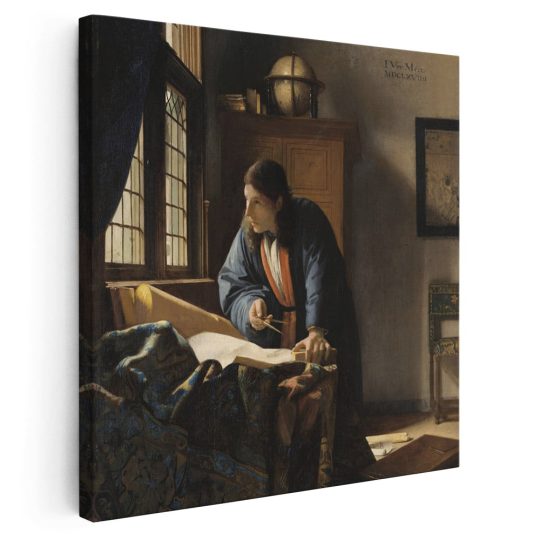 Tablou pictura Geograful de Johannes Vermeer 2042 - Afis Poster Tablou pictura Geograful de Johannes Vermeer pentru living casa birou bucatarie livrare in 24 ore la cel mai bun pret.