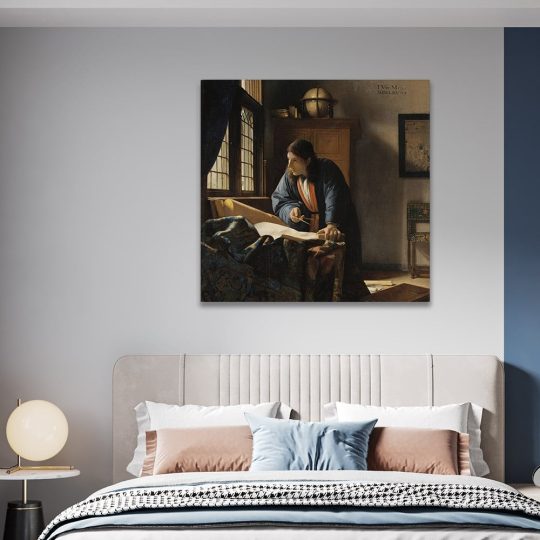 Tablou pictura Geograful de Johannes Vermeer 2042 camera 1 - Afis Poster Tablou pictura Geograful de Johannes Vermeer pentru living casa birou bucatarie livrare in 24 ore la cel mai bun pret.