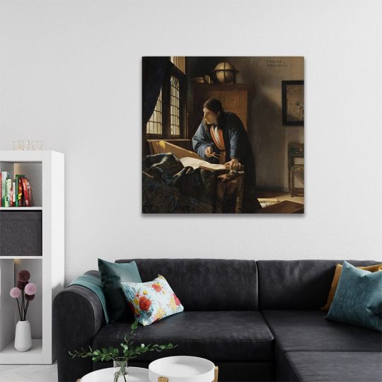 Tablou pictura Geograful de Johannes Vermeer 2042 camera 2 - Afis Poster Tablou pictura Geograful de Johannes Vermeer pentru living casa birou bucatarie livrare in 24 ore la cel mai bun pret.