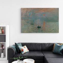 Tablou pictura Impresie Rasarit de Claude Monet 2122 living - Afis Poster Tablou pictura Impresie Rasarit de Claude Monet pentru living casa birou bucatarie livrare in 24 ore la cel mai bun pret.
