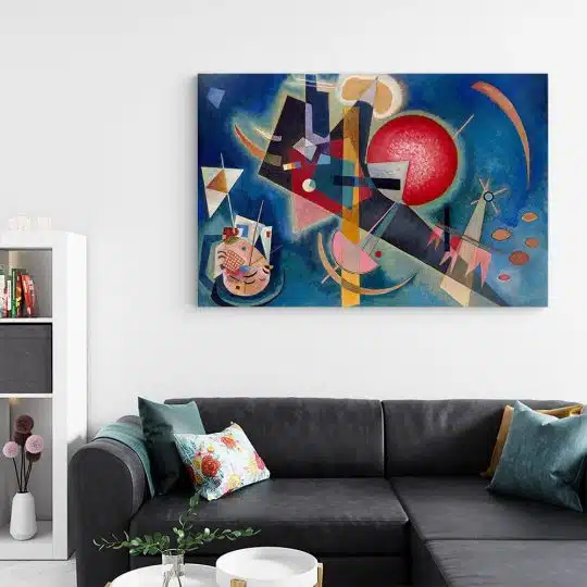 Tablou pictura In albastru de Kandinsky 2074 living - Afis Poster Tablou pictura Compozitie de Wassily Kandinsky pentru living casa birou bucatarie livrare in 24 ore la cel mai bun pret.