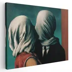 Tablou pictura Indragostitii de Rene Magritte 1989 - Afis Poster Tablou pictura Indragostitii de Rene Magritte pentru living casa birou bucatarie livrare in 24 ore la cel mai bun pret.