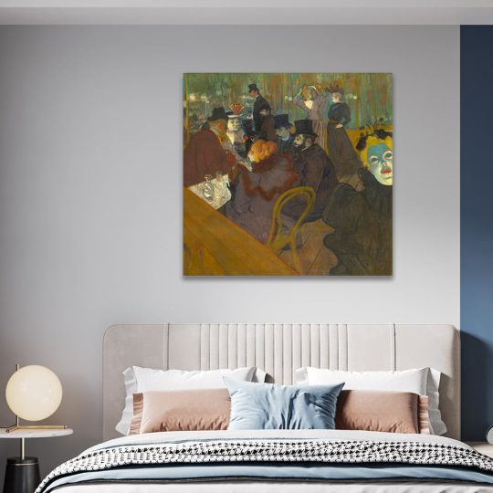 Tablou pictura La Moulin Rouge de Toulouse Lautrec 2125 camera 1 - Afis Poster Tablou pictura La Moulin Rouge de Toulouse Lautrec pentru living casa birou bucatarie livrare in 24 ore la cel mai bun pret.