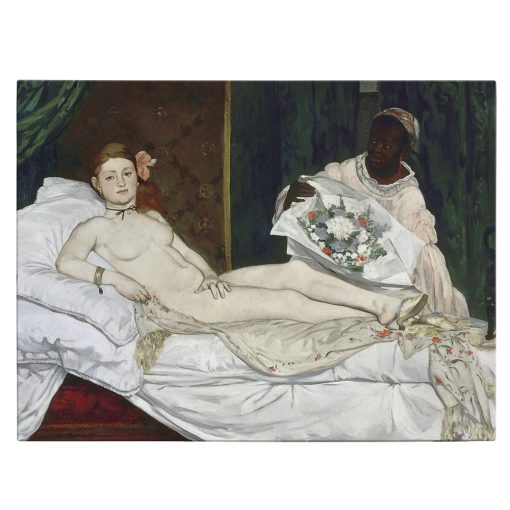 Tablou pictura Olympia de Edouard Manet crem 1576 front - Afis Poster Tablou pictura Olympia de Edouard Manet pentru living casa birou bucatarie livrare in 24 ore la cel mai bun pret.