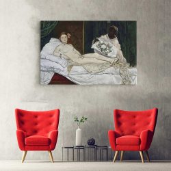 Tablou pictura Olympia de Edouard Manet crem 1576 hol - Afis Poster Tablou pictura Olympia de Edouard Manet pentru living casa birou bucatarie livrare in 24 ore la cel mai bun pret.