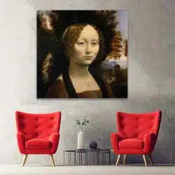 Tablou pictura Portretul Ginevrei Benci de Leonardo da Vinci 2021 hol - Afis Poster Tablou Portretul Ginevrei Benci de Leonardo da Vinci pentru living casa birou bucatarie livrare in 24 ore la cel mai bun pret.