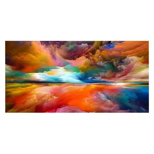 Tablou pictura abstracta apus multicolor 1843 front - Afis Poster Tablou pictura abstracta apus multicolor pentru living casa birou bucatarie livrare in 24 ore la cel mai bun pret.