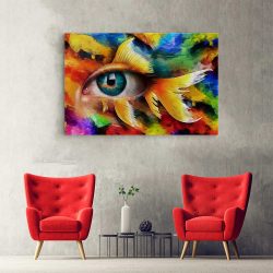 Tablou pictura abstracta ochi in forma de peste multicolor 1436 hol - Afis Poster Tablou abstract ochi in forma de peste pentru living casa birou bucatarie livrare in 24 ore la cel mai bun pret.