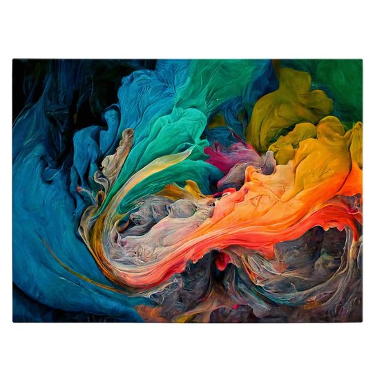 Tablou pictura abstracta valuri de culoare multicolor 1440 front - Afis Poster tablou pictura abstracta valuri pentru living casa birou bucatarie livrare in 24 ore la cel mai bun pret.