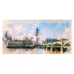 Tablou pictura acuarela turnul Big Ben Londra maro 1851 front - Afis Poster Tablou pictura acuarela turnul Big Ben Londra maro pentru living casa birou bucatarie livrare in 24 ore la cel mai bun pret.