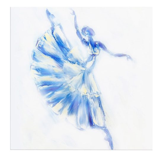 Tablou pictura balerina dansand albastru alb 2019 frontal - Afis Poster Tablou pictura balerina dansand pentru living casa birou bucatarie livrare in 24 ore la cel mai bun pret.
