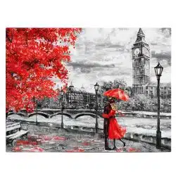 Tablou pictura cuplu indragostiti Big Ben Londra 4298 front