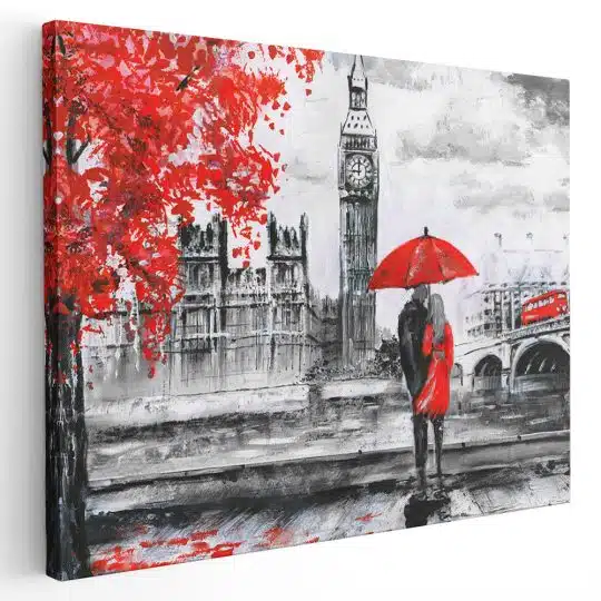 Tablou pictura cuplu indragostiti Big Ben Londra 4299