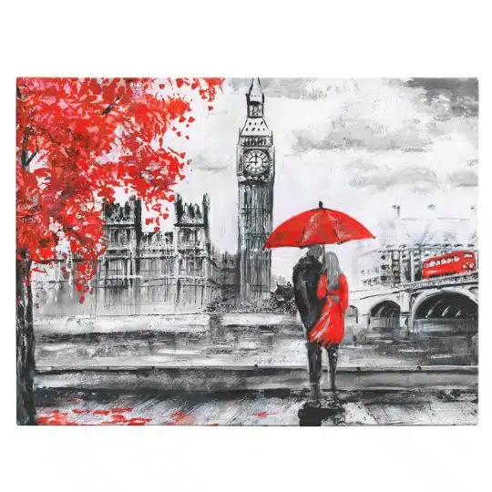 Tablou pictura cuplu indragostiti Big Ben Londra 4299 front