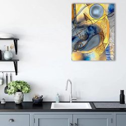 Tablou pictura forme abstracte geometrice galben 1450 bucatarie - Afis Poster Tablou pictura forme abstracte pentru living casa birou bucatarie livrare in 24 ore la cel mai bun pret.