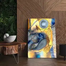 Tablou pictura forme abstracte geometrice galben 1450 living - Afis Poster Tablou pictura forme abstracte pentru living casa birou bucatarie livrare in 24 ore la cel mai bun pret.