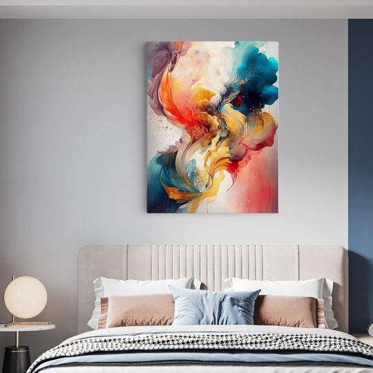 Tablou pictura forme abstracte multicolor 1451 dormitor - Afis Poster Tablou pictura abstracte pentru living casa birou bucatarie livrare in 24 ore la cel mai bun pret.