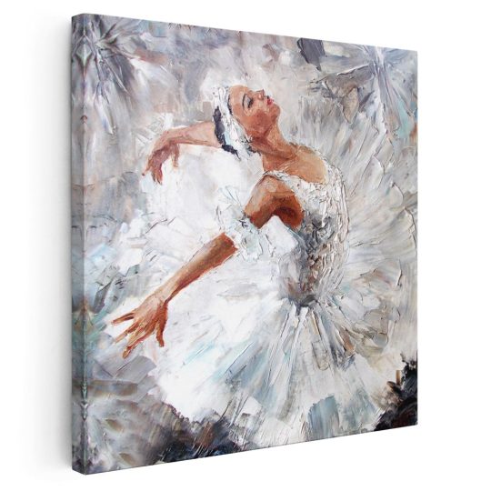 Tablou pictura in ulei balerina alb gri maro 1405 - Afis Poster pictura in ulei balerina alb gri pentru living casa birou bucatarie livrare in 24 ore la cel mai bun pret.