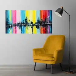 Tablou pictura peisaj urban multicolor 1826 tablou receptie - Afis Poster Tablou pictura peisaj urban fundal multicolor multicolor pentru living casa birou bucatarie livrare in 24 ore la cel mai bun pret.